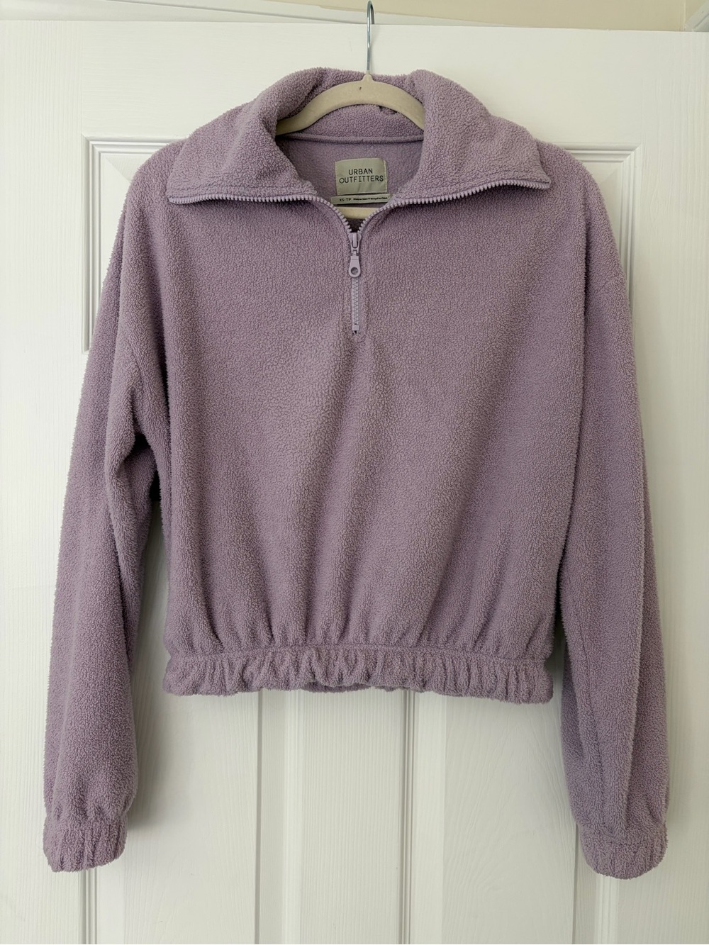 Urban Outfitters Lavender Cozy Cropped Half-Zip Pullover XS